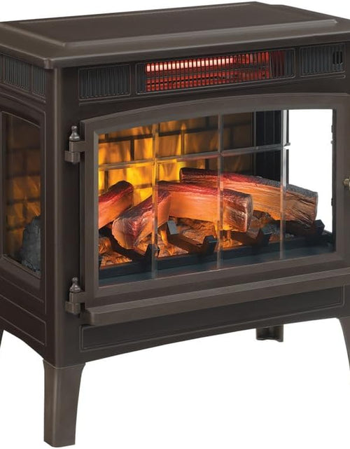Load image into Gallery viewer, 3D Infrared Electric Fireplace Stove with Remote Control - Portable Indoor Space Heater - DFI-5010 (Bronze)
